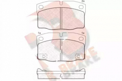 R BRAKE rb1093 -  Комплект тормозных колодок, дисковый тормоз